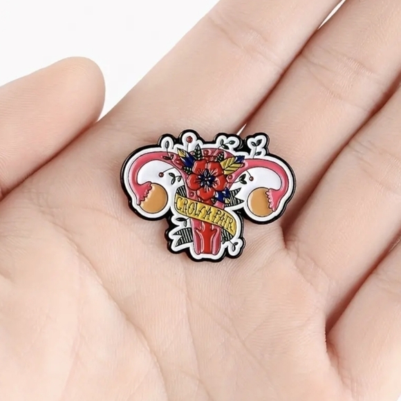 💐3 For $15💐PIN--FLORAL Uterus "Grow a Pair" - Picture 3 of 4